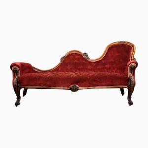 Chaise Longue Victorienne en Acajou, 1880s