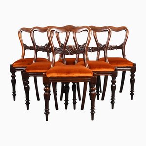 Mahogany Dining Chairs, 1890s, Set of 6