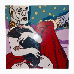Gabriele Arruzzo, Ohne Titel (Rotes Blatt), Acryl auf Leinwand, 2005