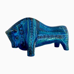 Glazed Ceramic Bull by Aldo Londi, 1965