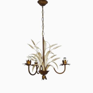 Vintage Chandelier in Aged Metal, 1970s