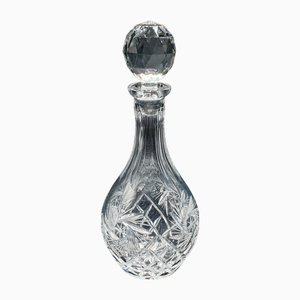 Carafe à Liqueur Vintage en Verre de Cristal Taillé, Angleterre, 1960