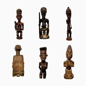 Figure tribali, anni '50, legno, set di 6