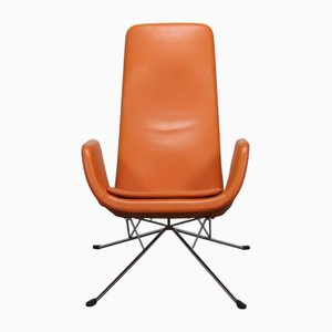 Milord Lounge Chair in Leather by Alfredo Häberli for Zanotta, 2000s