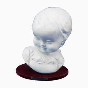 Futuristic Bust of Girl by Domenico Matteucci, Mid-20th Century