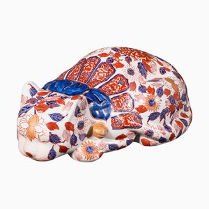 Figura de gato Imari antigua, 1910