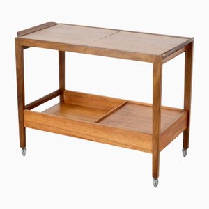 Mid-Century Modern Extending Teak Cocktail Trolley