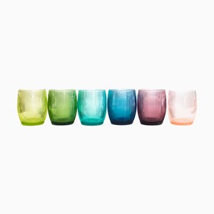 Italian Modern Drinking Glasses by La Vetreria for Ivv Florence, Set of 6