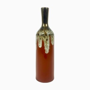 Large Mid-Century Modern German Fat Lava Ceramic Bottle, 1960s