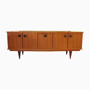 Sideboard with Compass and Leather Legs from Malora, 1955