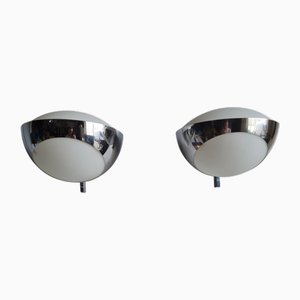 Lámparas de pared modelo 1963 de Max Ingrand para Fontana Arte, años 60. Juego de 2