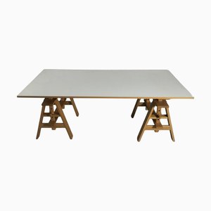 Leonardo Height-Adjustable Table in Wood by Achille Castiglioni for Zanotta, 1970s