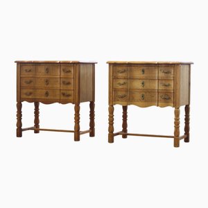 Danish Modern Oak Nightstands in the style of Henning Kjærnulf, Denmark, 1960s, Set of 2