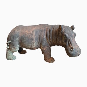 Nilpferd, 1980er, Bronze