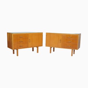Dresser Cabinets with Glass Top, Set of 2, 1970s, Set of 2