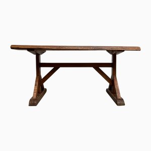 Brutalist Oak Table, 19th Century
