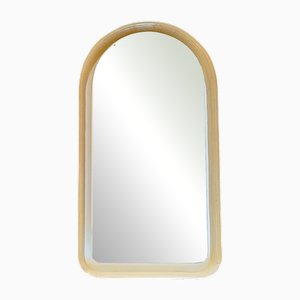 Specchio da parete vintage con illuminazione, anni '70
