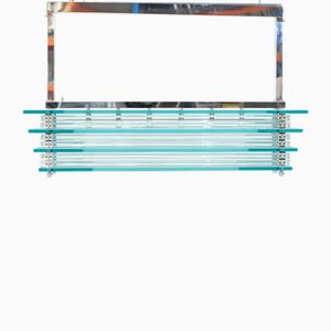 Large Glass Ceiling Light, Italy, 1970s