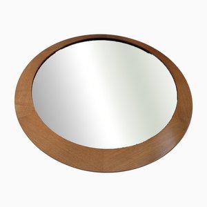Large Vintage Teak Mirror, Italy, 1960s