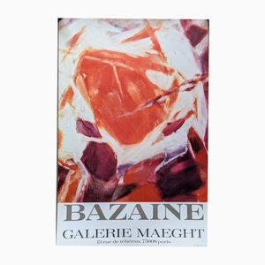Vintage Poster in Offset Lithograph by Jean Bazaine for Arte, Paris, France, 1975
