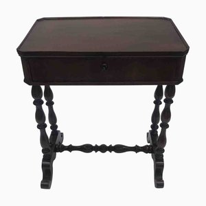 Antique Walnut Coffee Table with Drawer
