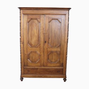 Antique Poplar Wood Wardrobe