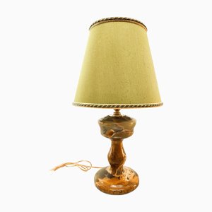 Onyx Table Lamp with Fabric Lampshade