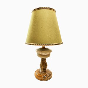 Onyx Table Lamp with Fabric Lampshade