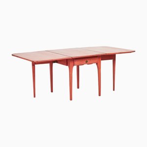 Coral Red Folding Table, 1800
