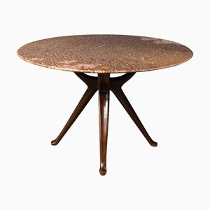 Table de Salle à Manger Circulaire Vintage en Marbre par Osvaldo Borsani, Italie, 1960
