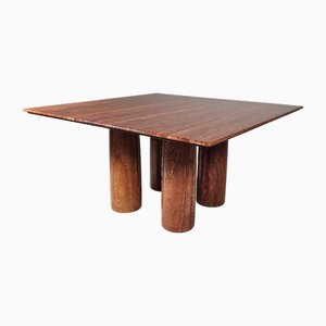 Red Travertine Dining Table by Afra & Tobia Scarpa for Cassina, Italy, 1970