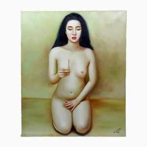 Robert De Miro, Nudo, 1998, Grande olio su tela