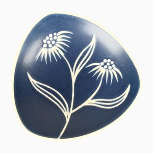 Mid-Century Modern Danish Model 2071 Studio Pottery Bowl with Flower Design from Søholm, 1960s