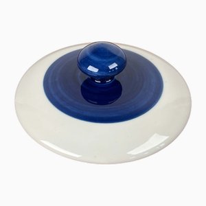 Mid-Century Modern Swedish Koka Blue, Blau, Bla Series Lid by Hertha Bengtson for Rörstrand, 1950s