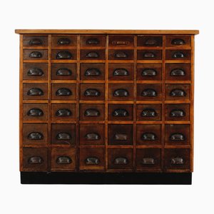 Vintage Industrial Apothecary Cabinet with Drawer