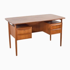 Mid-Century Modern Danish Teak Desk by Gunnar Nielsen for Tibergaard, 1960s
