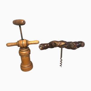 Wood Corkscrews, Set of 2