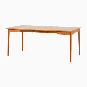 Small Vintage Square Exendable Teak Table, 1960s