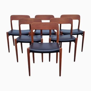 Sedie Vintsge in teak di Niels Otto Møller per JL Møllers, set di 6