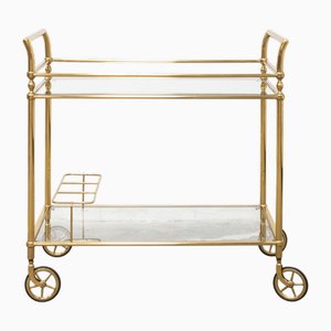 Carrello bar con 2 ripiani in vetro