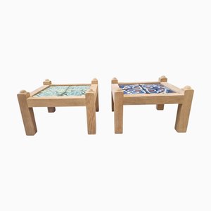 Tables d'Appoint en Chêne Clair par Guillerme et Chambron pour Votre Maison, Set de 2