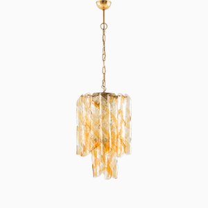 Mid-Century Modern Murano Torciglione Glass Chandelier from AV Mazzega, 1970s