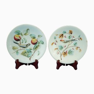 Art Deco Keramikteller mit Flachreliefs von SCI Factory, Laveno, Italien, 1930er, 2er Set