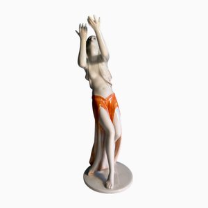 Art Deco Prayer Dancer Figurine in Porcelain by Gutsav Oppel for Rosenthal, Germany, 1920s-1940s