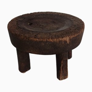 Tabouret Vintage en Bois, Baule, Côte d'Ivoire, 1950s-1960s