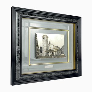 Tableau en Relief Argenté et Doré Original par Brunel SRL Preziosi d'Autore, Italie, 1980s