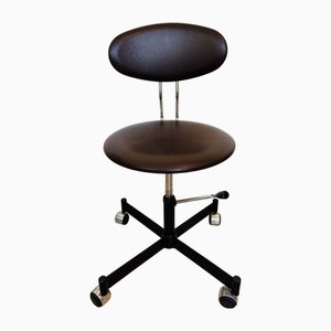 Sedia da ufficio vintage marrone di Kovona, Cecoslovacchia, anni '70