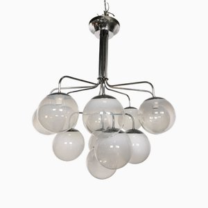 12-Light Chandelier by Angelo Mangiarotti for Candle, 1970s