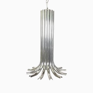 Grande Suspension en Métal Chromé de Stilnovo, 1970s