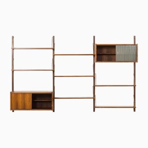 Vintage Rosewood Wall Unit by Preben Sorensen for PS Sytem Randers, 1960s